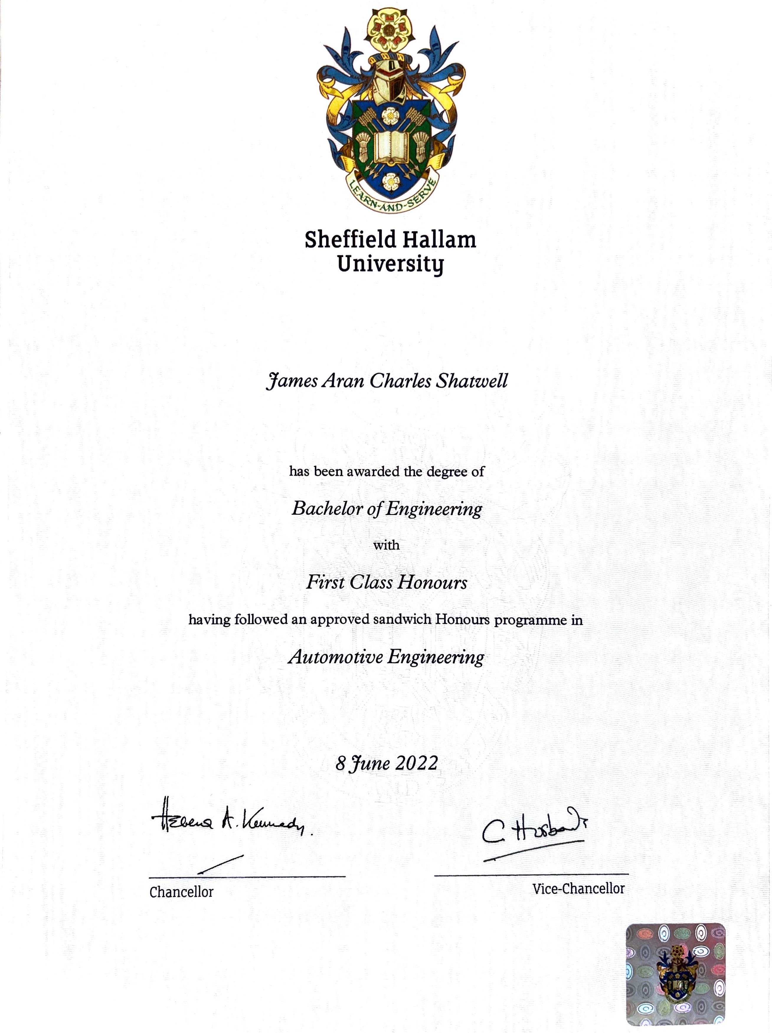 Degree Certificate